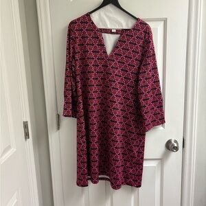 Pink and Black Patterned Dress